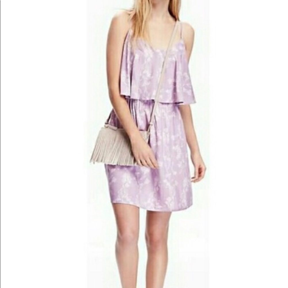 NWT Lilac Floral V Cut Spaghetti French lavender